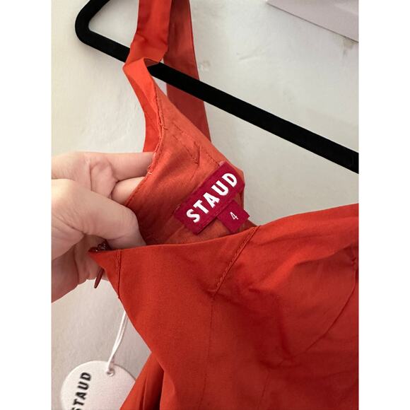 STAUD Mini Wells Dress Red Roses 4 - Picture 4 of 4